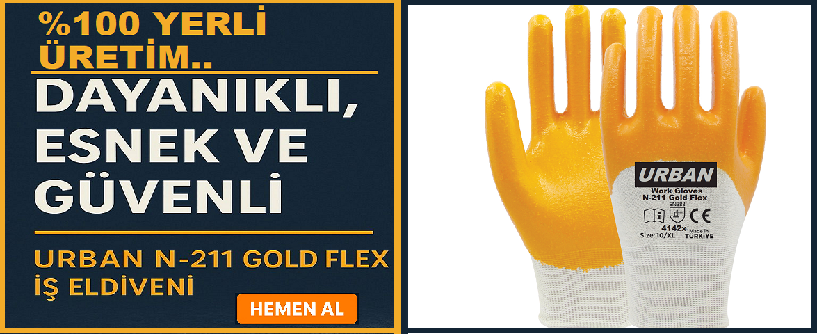 Urban Nitril Eldiven, Urban Sarı İş Eldiveni, Urban N-211 Gold Flex, Urban İş Eldivenleri