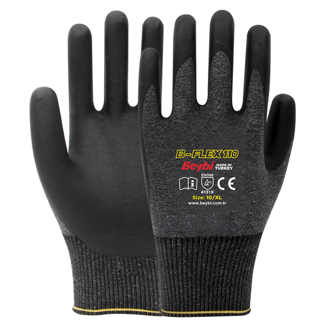 Beybi BFlex 110 Mikro Köpük Nitril Eldiven - Nitrex İş Eldivenleri