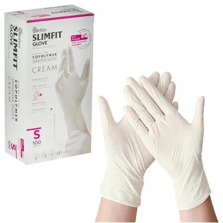 Reflex Slimfit Pudrasız Copolymer Krem Eldiven