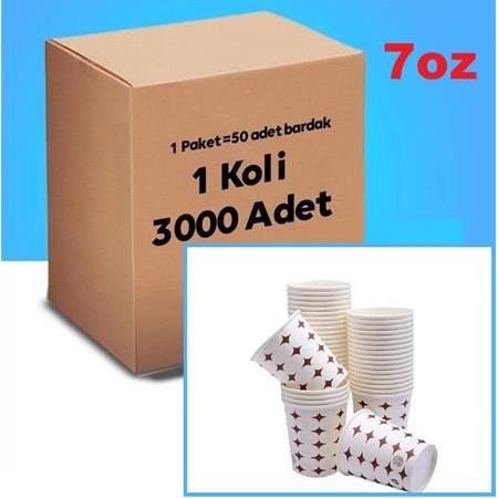 Karton Bardak 7oz  3000 Adet Koli