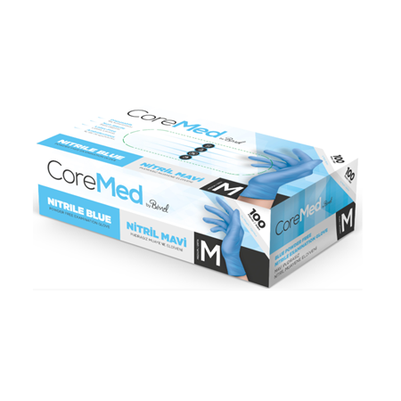 Bimel Mavi Nitril Muayene Eldiveni Pudrasız