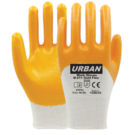 Urban Nitril Eldiven Sarı