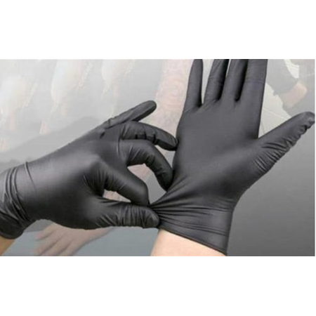 Dux  Kalın Siyah Nitril Muayene Eldiveni  - Pudrasız