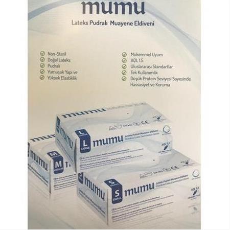 Mumu Latex Pudralı Eldiven