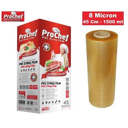 Endüstriyel Gıda Streç 8 Micron 45cm 1500 mt